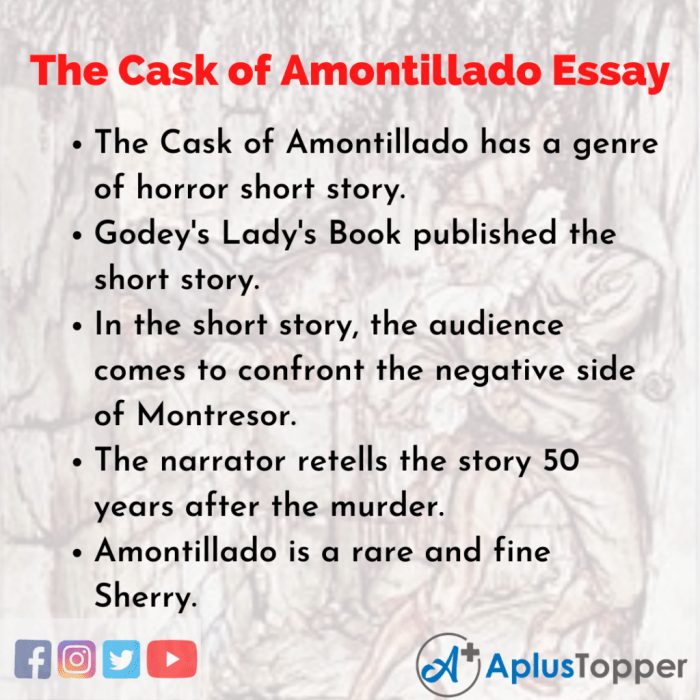 The cask of amontillado essay