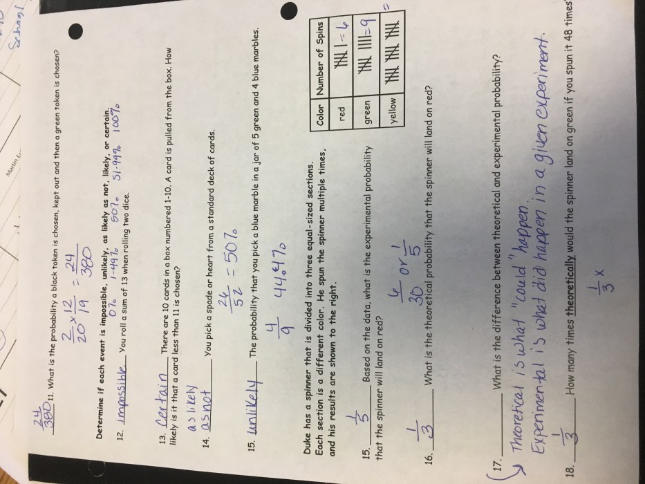 Unit 11 test study guide probability and statistics answer key